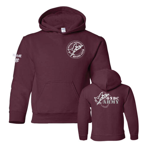 Gildan Youth ONDC Emblem & Greyscale Army Printed Hoodie Thumbnail